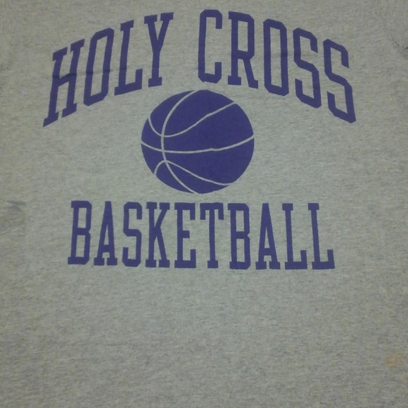 Vintage 💎 Holy Cross Basketball NCAA Shirt Medium Worcester Massachusetts 🔥 - Picture 5 of 11